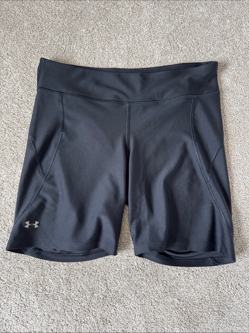 Under Armour Women's Black High-Rise Performance Bike Shorts